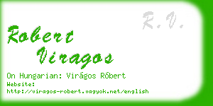 robert viragos business card